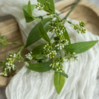 16" Mountain Laurel with White Berry Pick - Faux Plant Decor