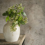 16" Mountain Laurel with White Berry Pick - Faux Plant Decor