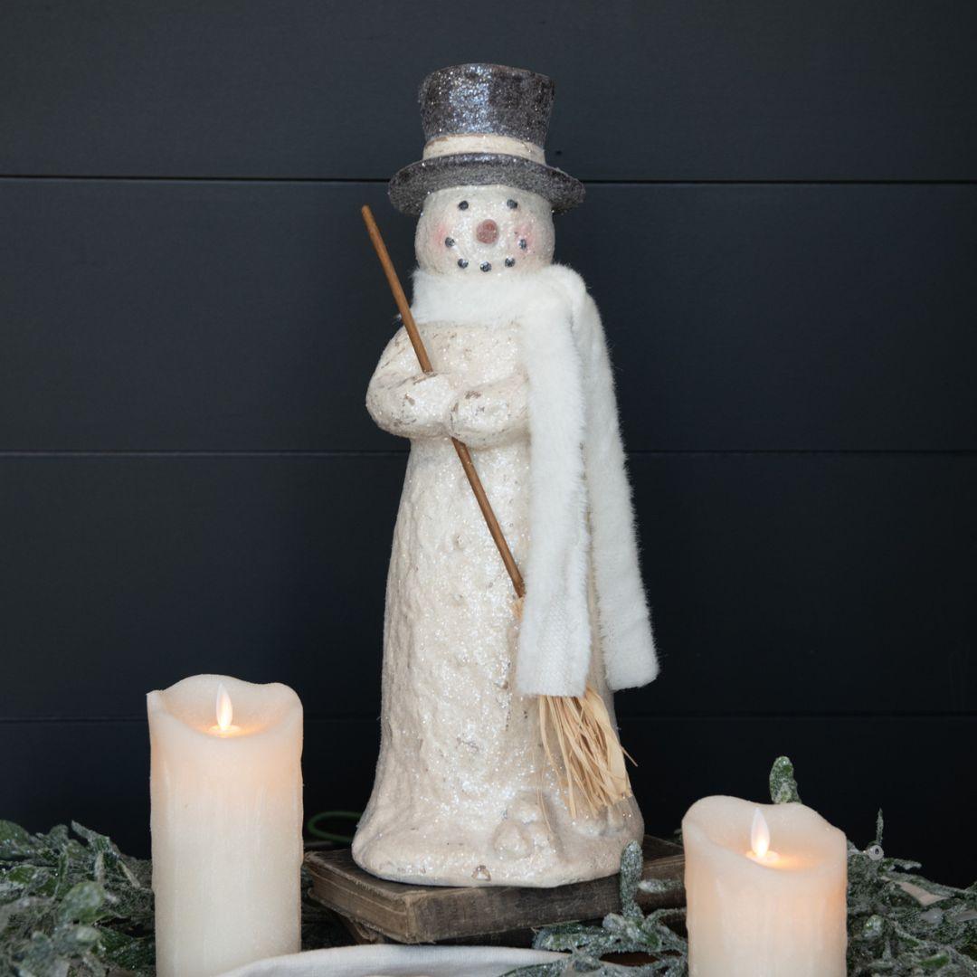 17-inch Snowman with White Scarf