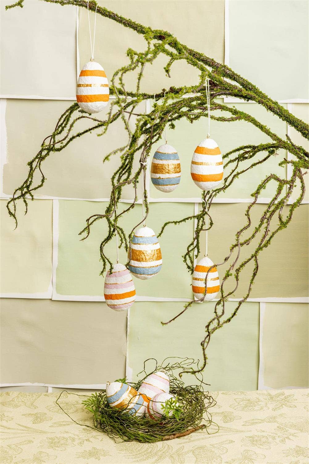 Papier Mache Easter Eggs Orn. Asst.