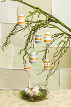 Papier Mache Easter Eggs Orn. Asst.