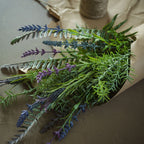 18" Lavender & Fern Bush - Faux Plant Decor