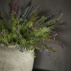 18" Lavender & Fern Bush - Faux Plant Decor