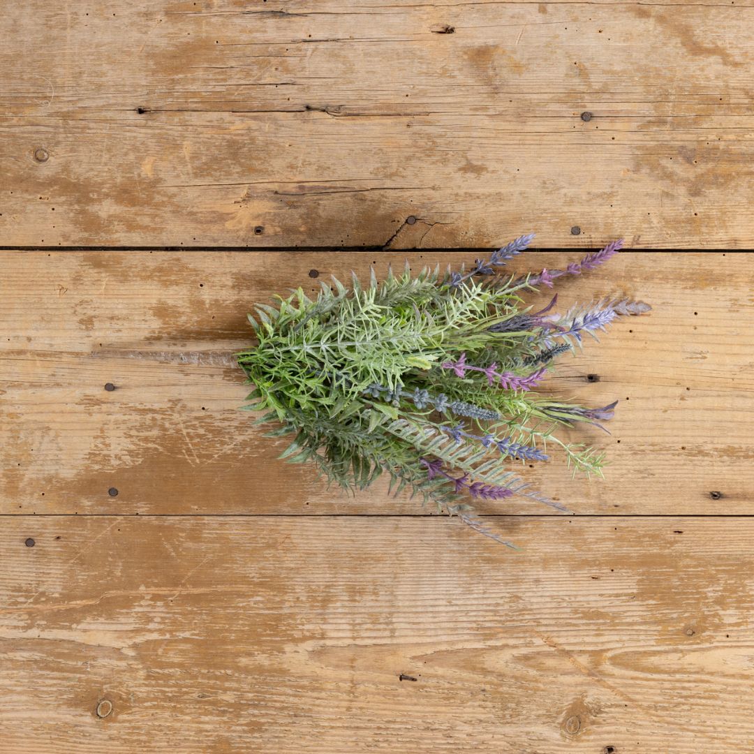 18" Lavender & Fern Bush - Faux Plant Decor
