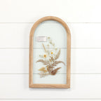 18.75" Dried Floral in Arched Frame Wall Art