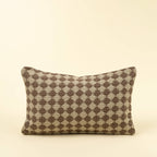 21x12 Check Weave Pillow -Brown