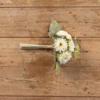 18" Cream Gerbera Daisy Bouquet - Faux Flower Decor
