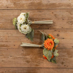 18" Cream Gerbera Daisy Bouquet - Faux Flower Decor