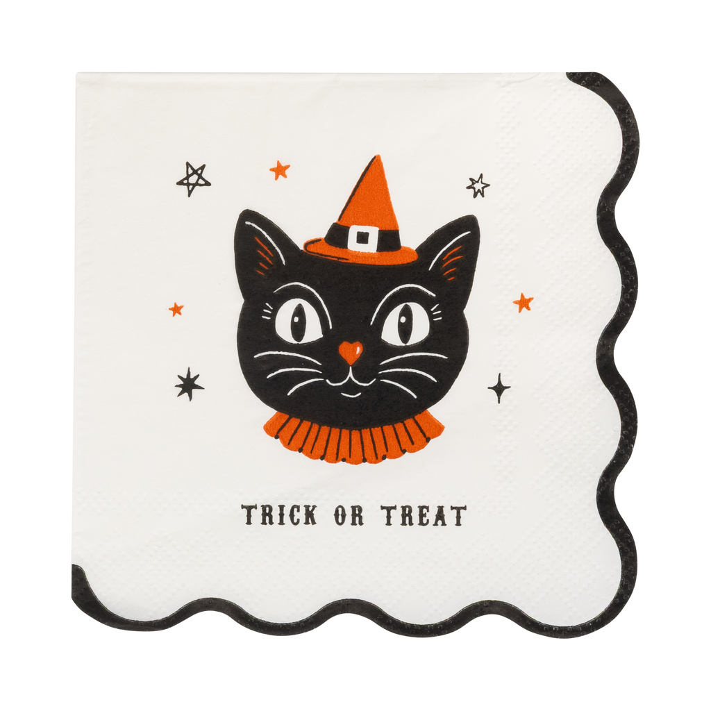 Vintage Halloween Characters Cocktail Napkin