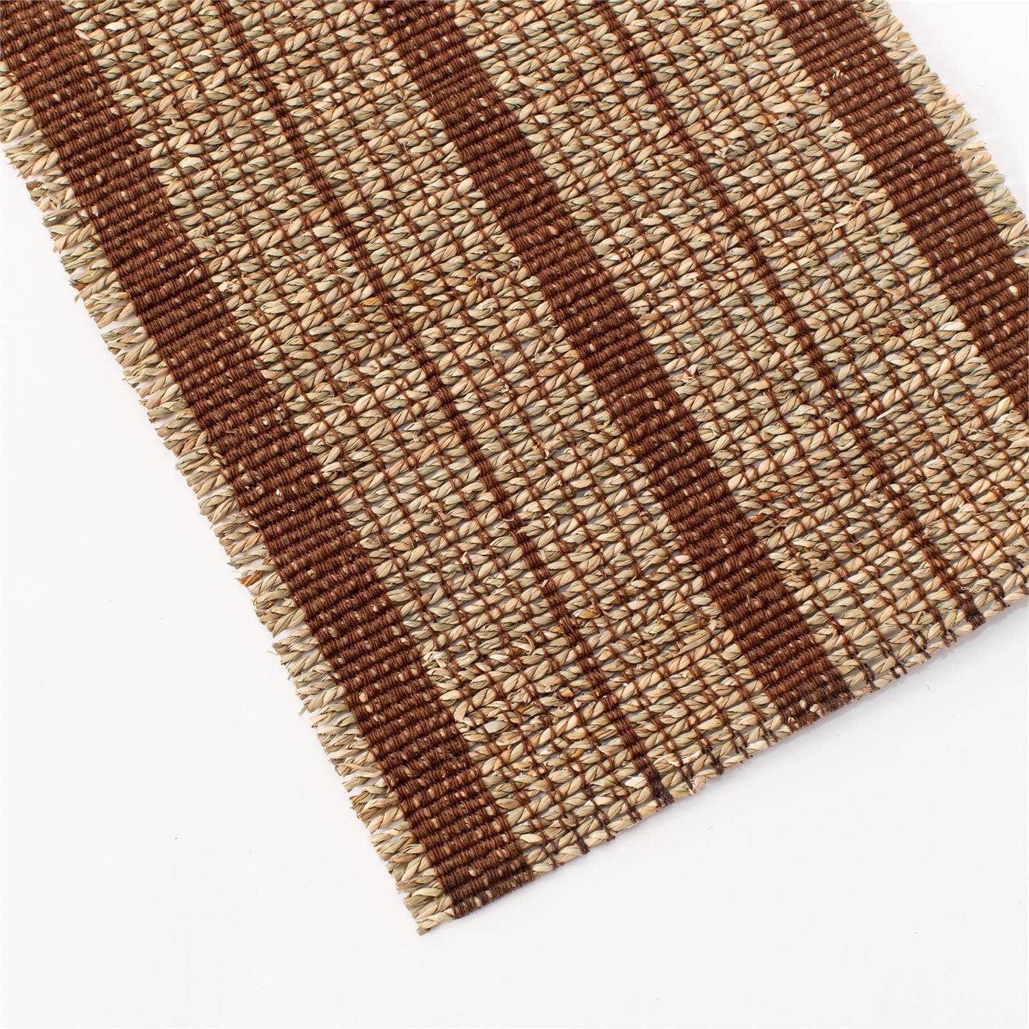 Dark Brown Tan Woven Placemat