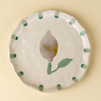 Painted Petals Plate L, Lemon