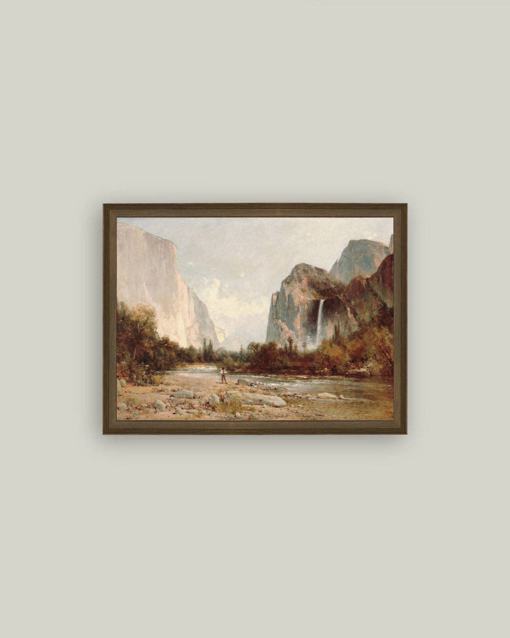 Yosemite, Bridal Veil Falls Framed Antique Art