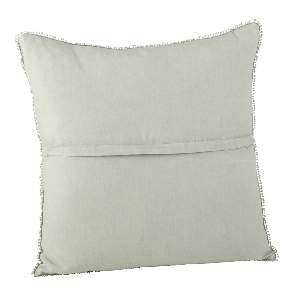 Pompom Design Pillow - Down Filled
