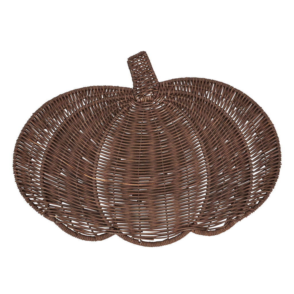 Fall Harvest Rattan Pumpkin Placemat