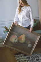 Pears and Apples Framed Antique Art
