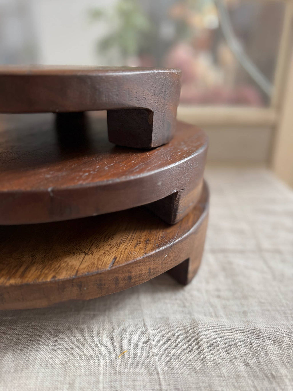 Found Wood Pedestal Med