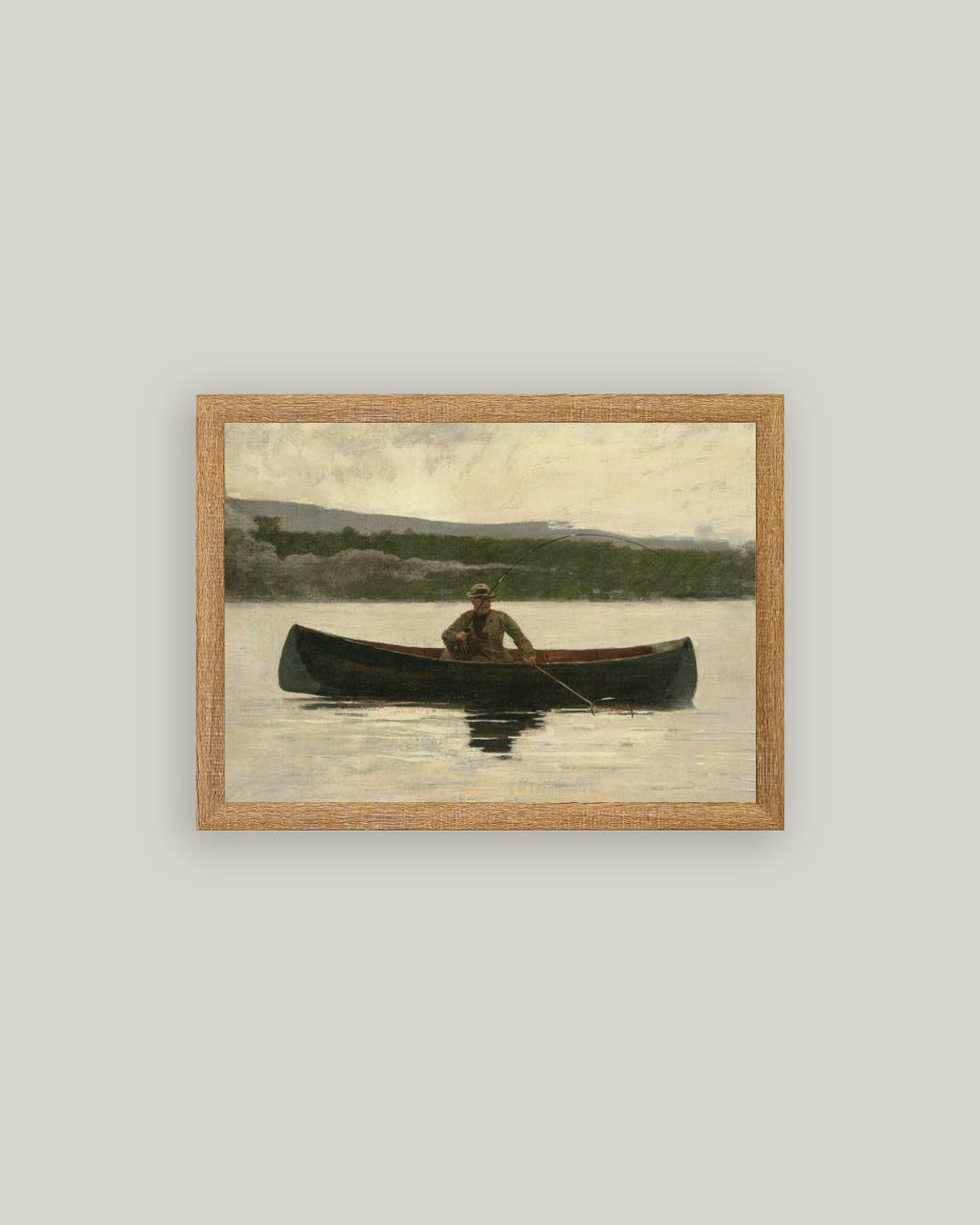 Fisherman Framed Antique Art