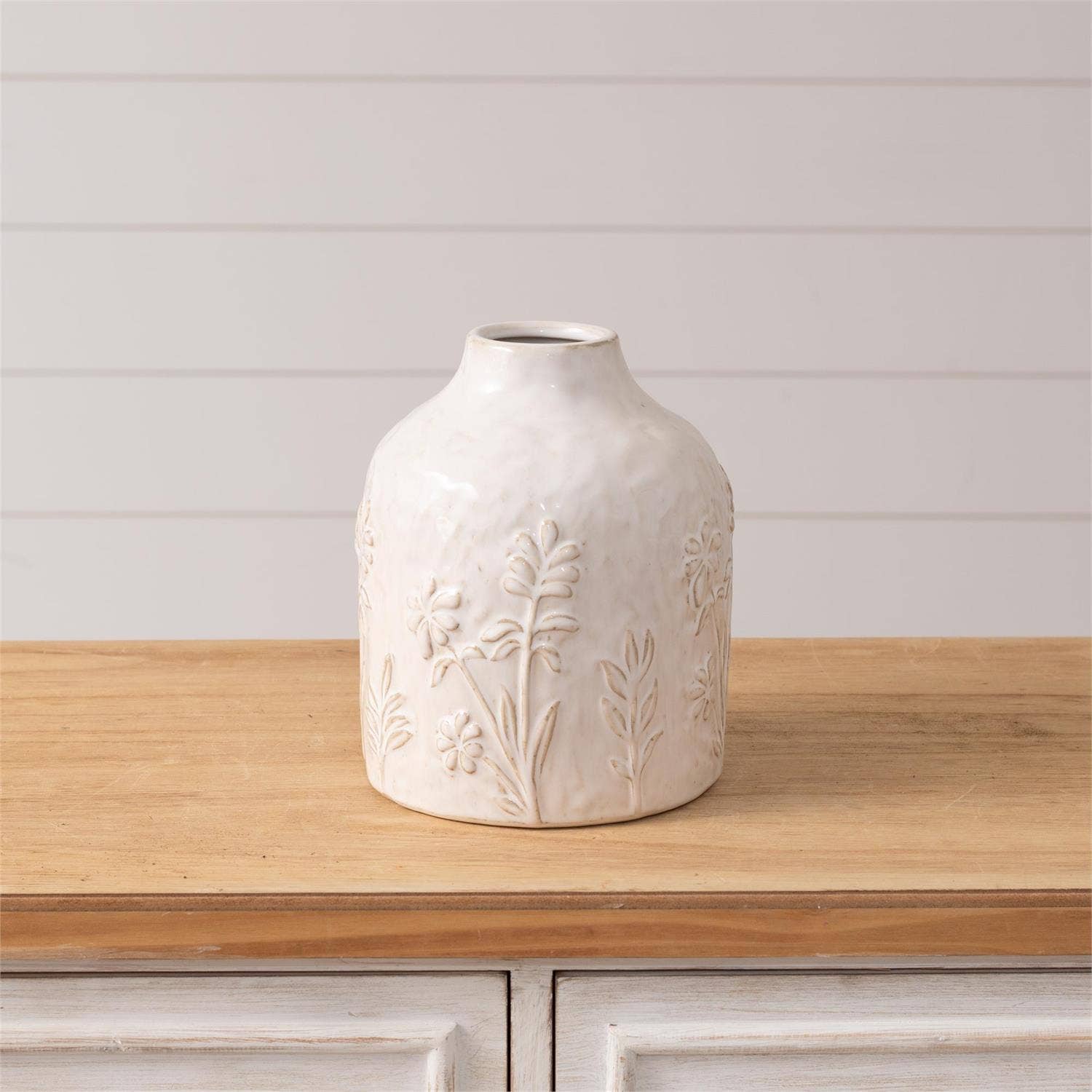 Small Botanical Vase - White