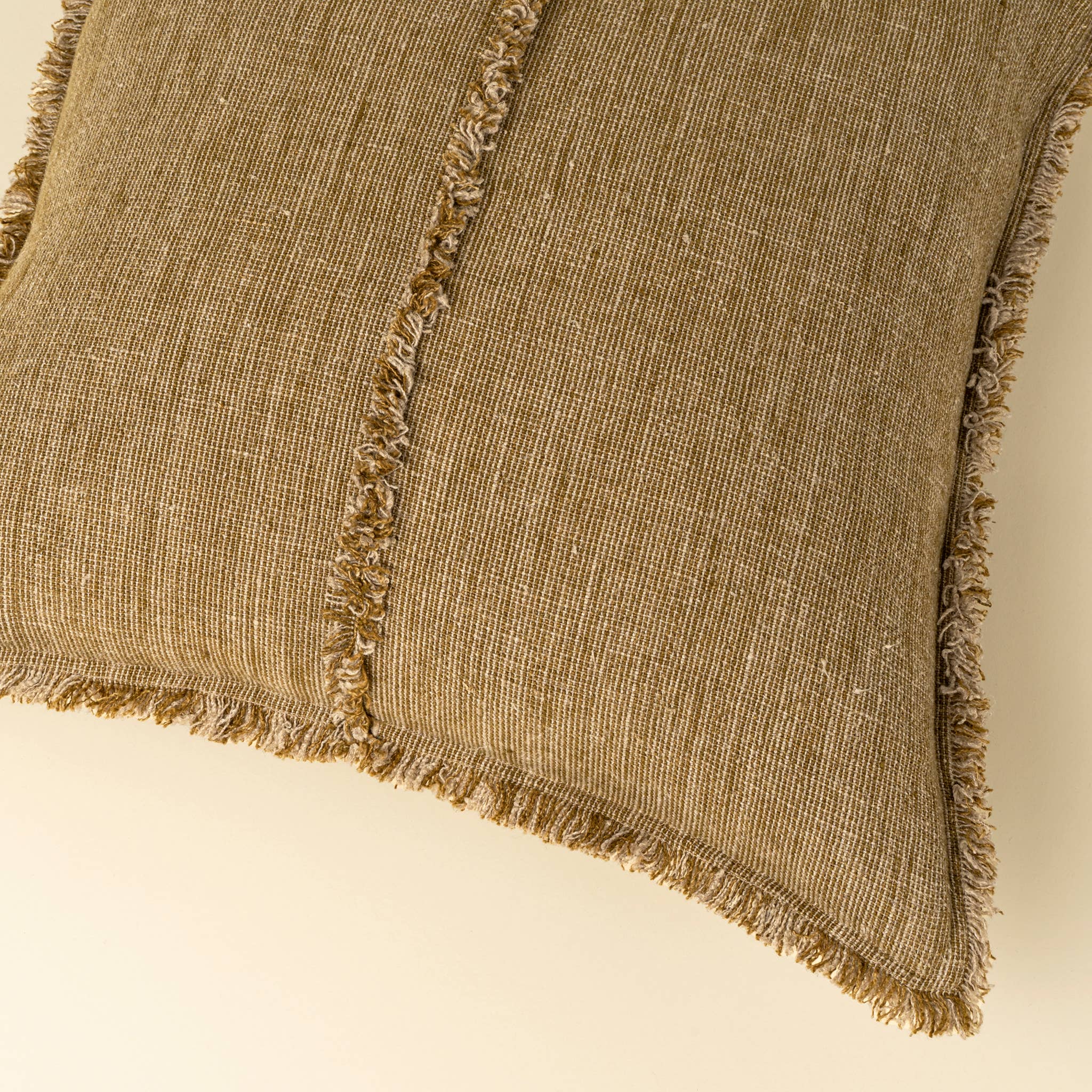 20x20 Annecy Linen Pillow, Olive