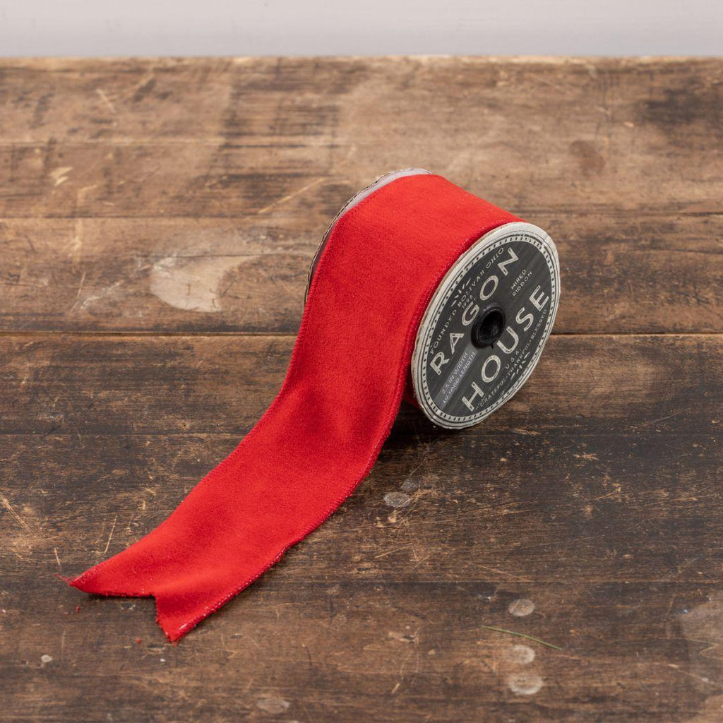Red Velvet Ribbon - 2.5" width & 360" long