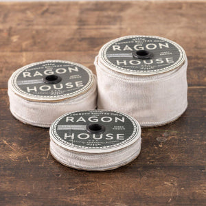 White Velvet Ribbon - 2.5" width and 360" long