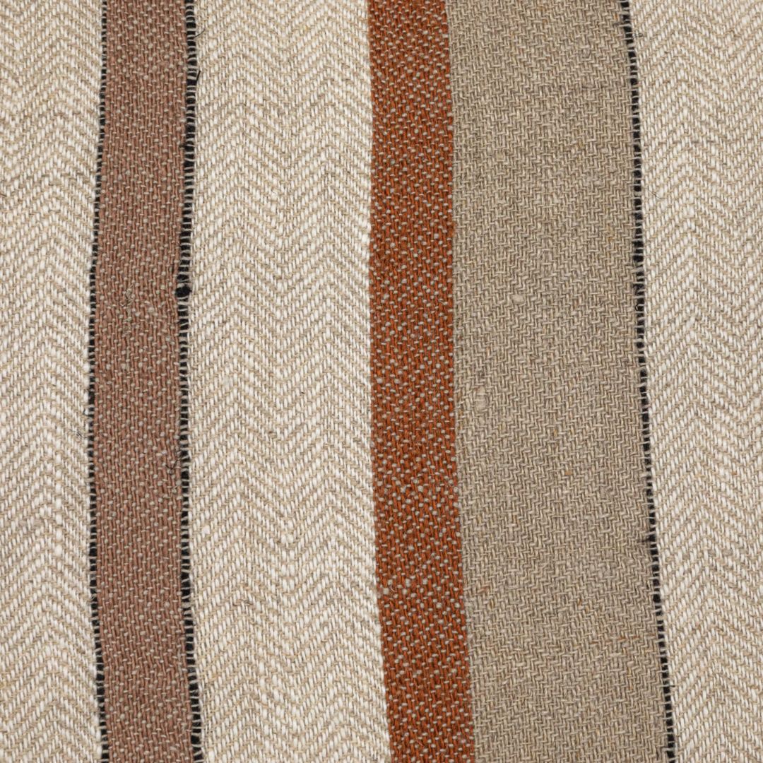 20" Square Cream Linen Stripe Pillow