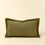 21x12 Corded Velvet Edge Pillow Moss