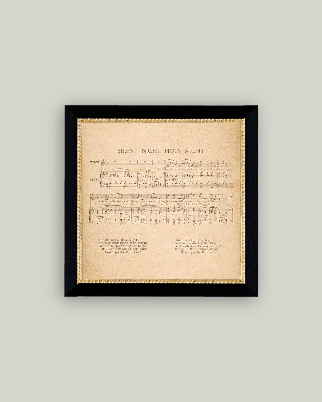 Silent Night Framed Antique Art