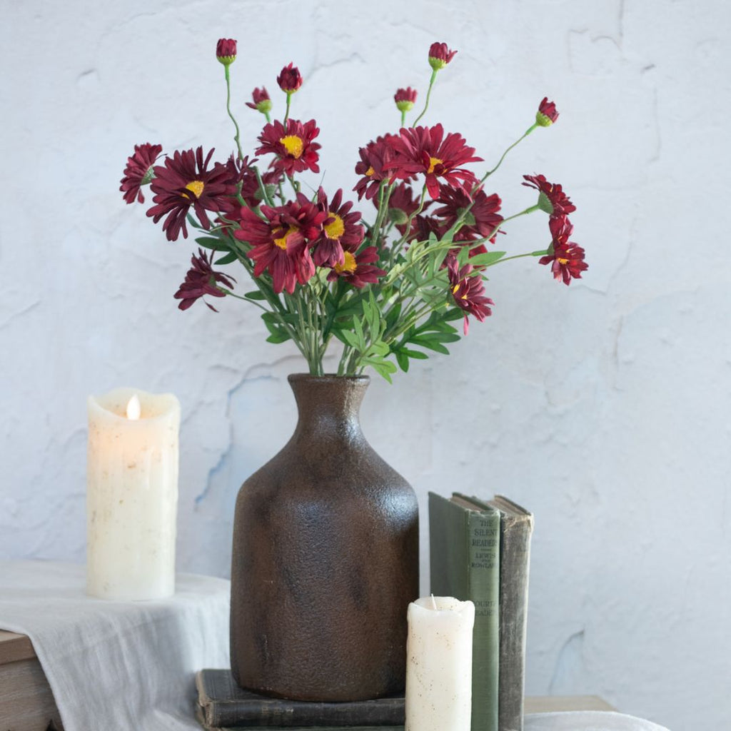 21" Burgundy Daisy Spray