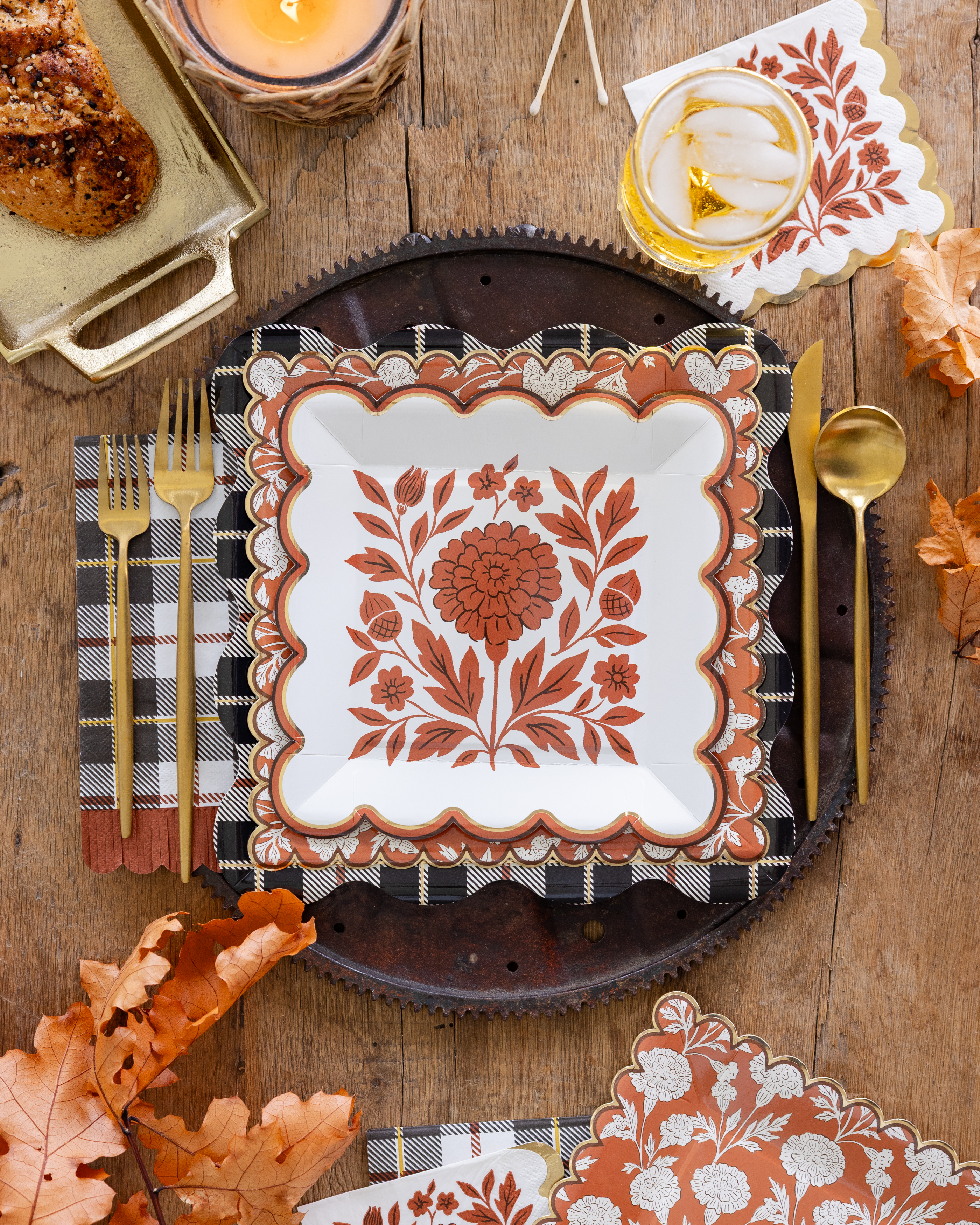 Fall Flora Cocktail Napkin