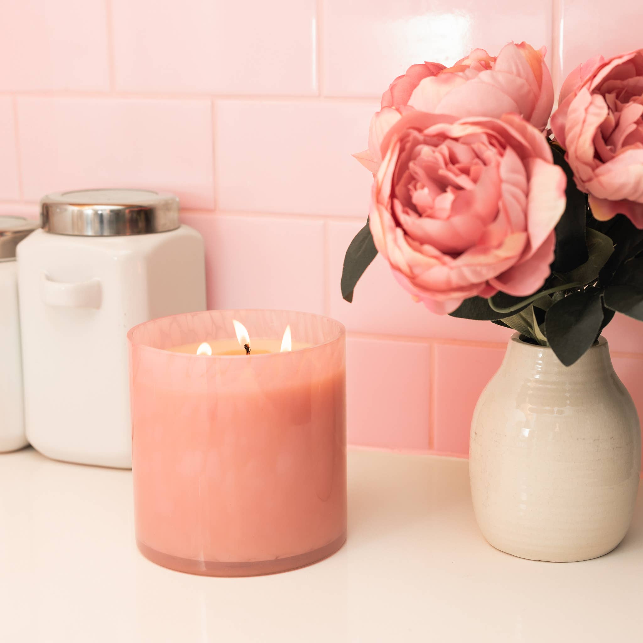 Sweet Grace Collection Candle #73 | Pink Decorative Candle