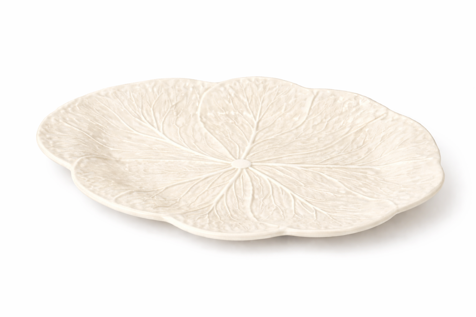 Le Jardin White Cabbage Oval Platter