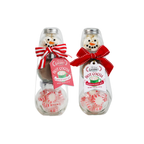 Stack Glass Jar Snowman Cocoa S/3