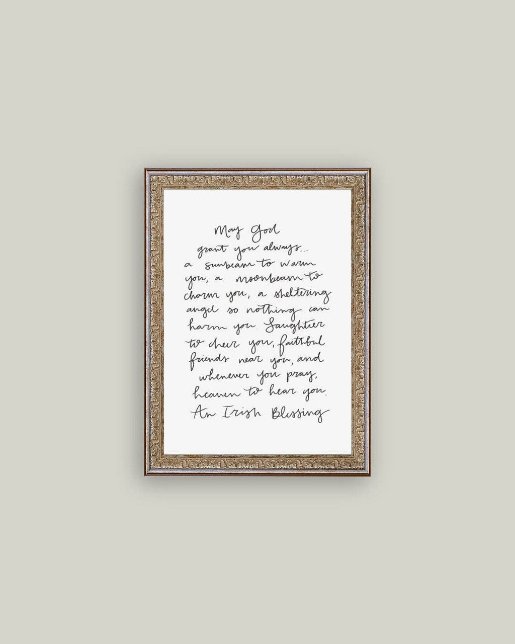 May God Grant You Framed Antique Print