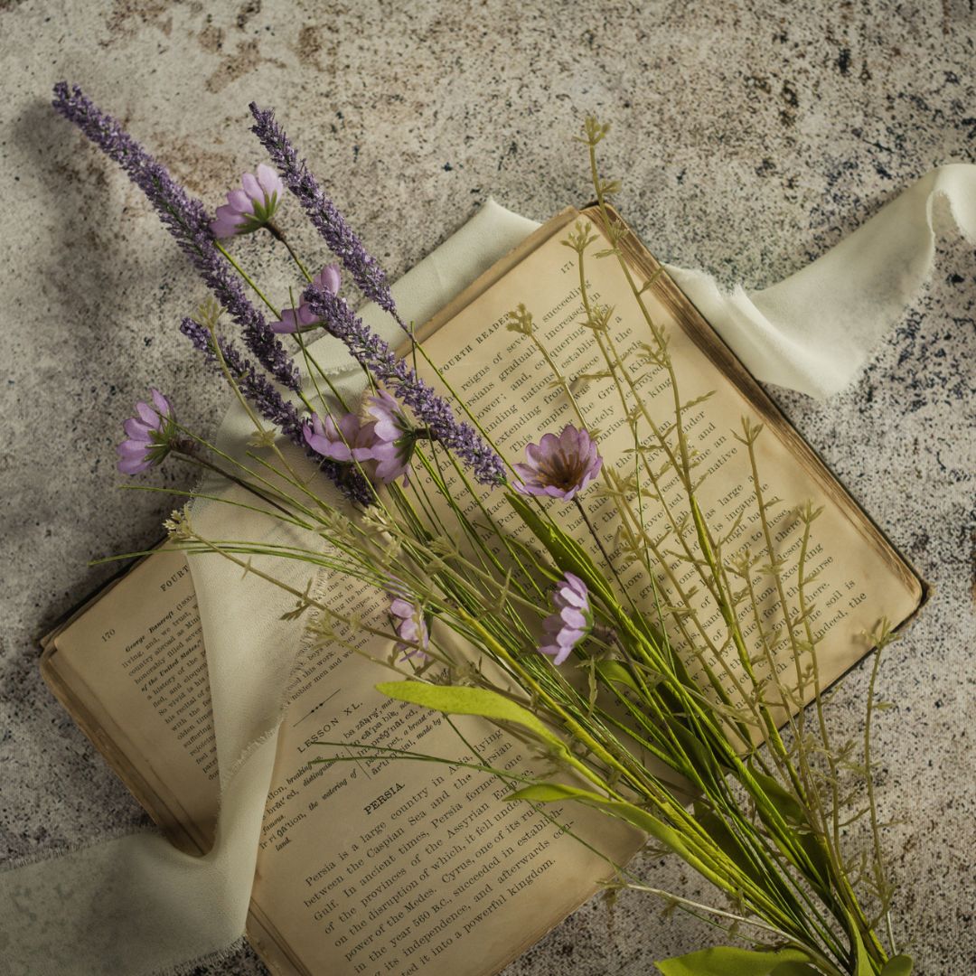 24" Dark Purple Wildflower Spray