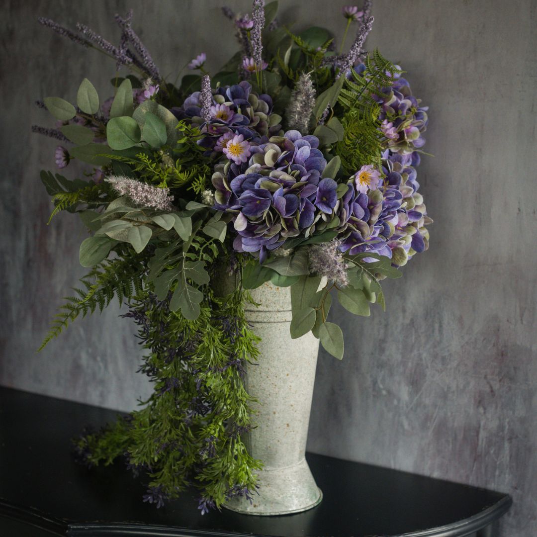 24" Dark Purple Wildflower Spray