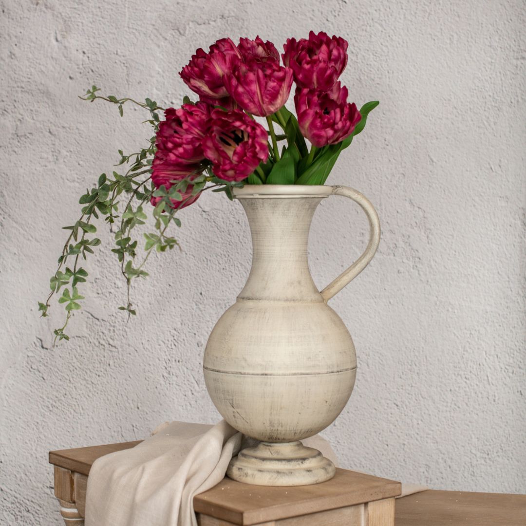 25" Burgundy Tulip Stem - Faux Flower Decor