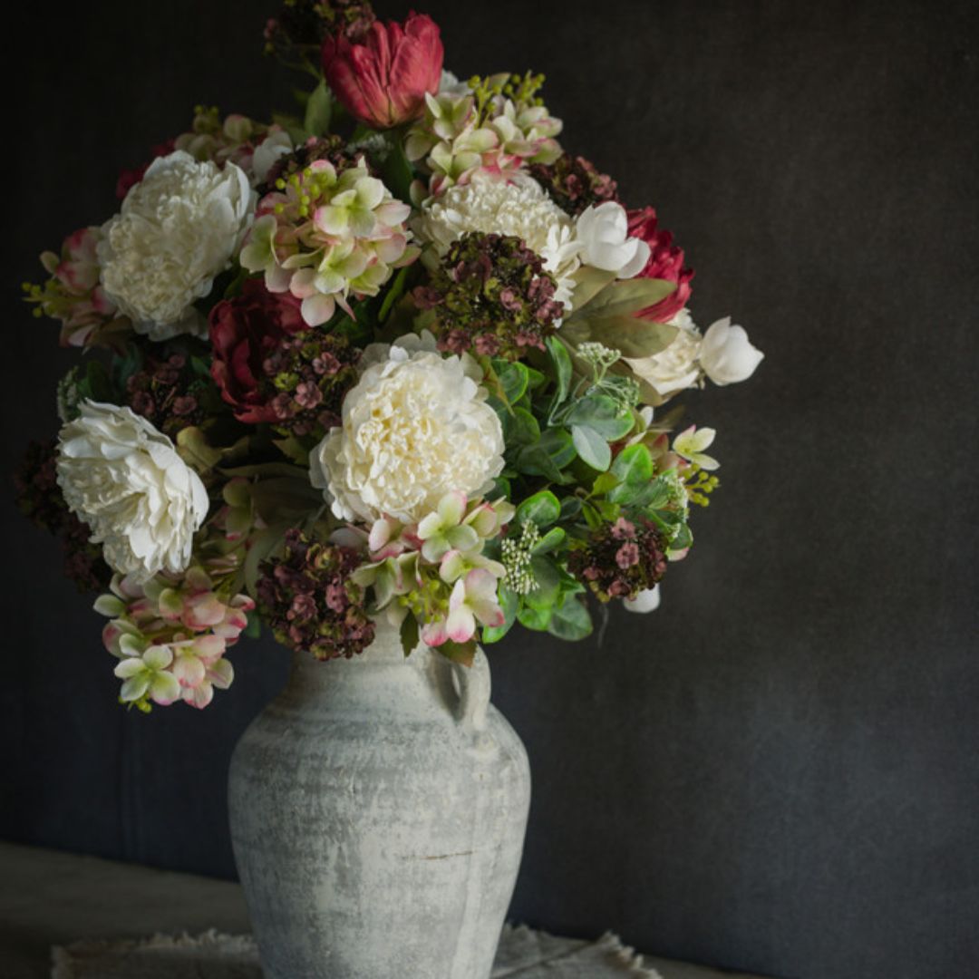 25" Burgundy Tulip Stem - Faux Flower Decor