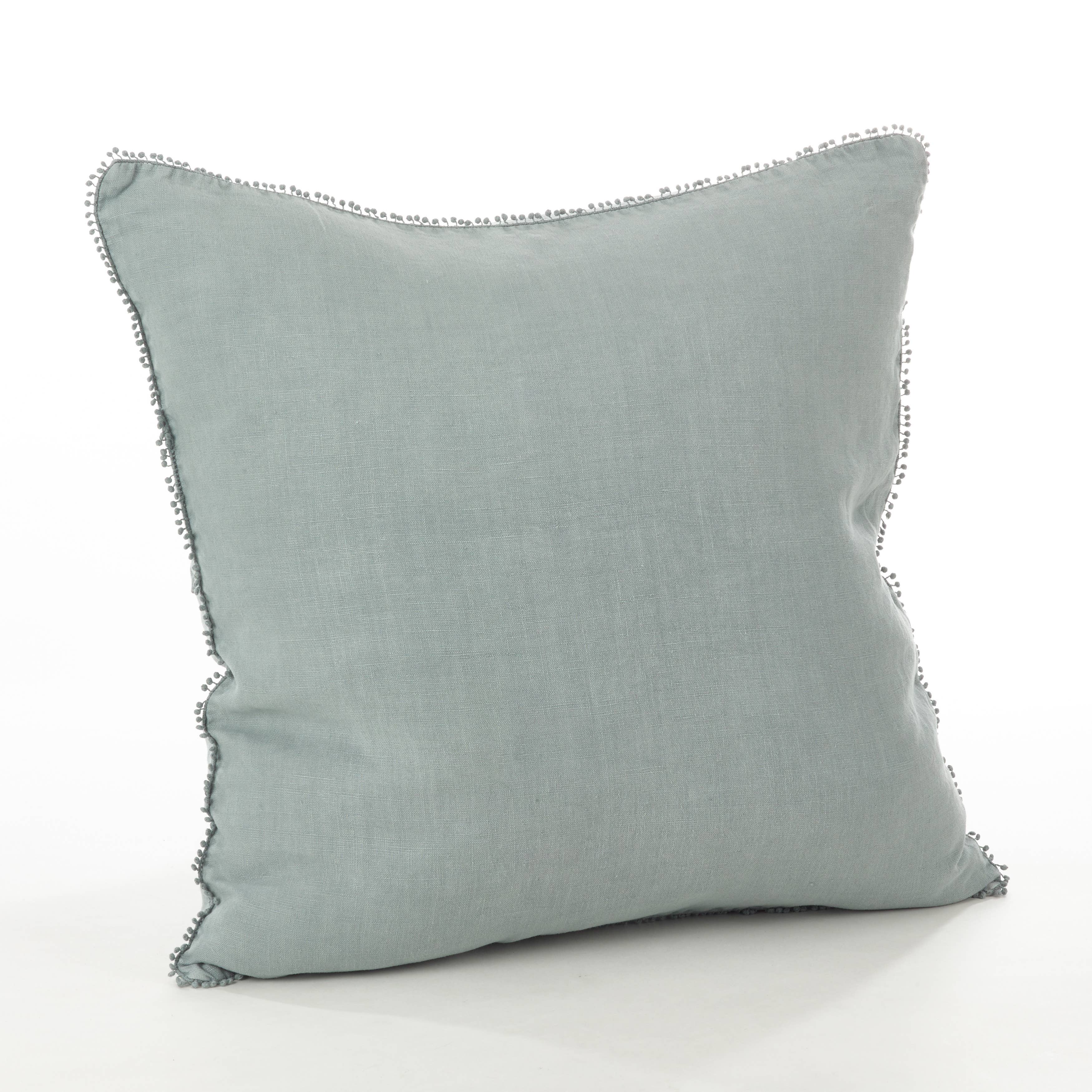 Pompom Design Pillow - Down Filled