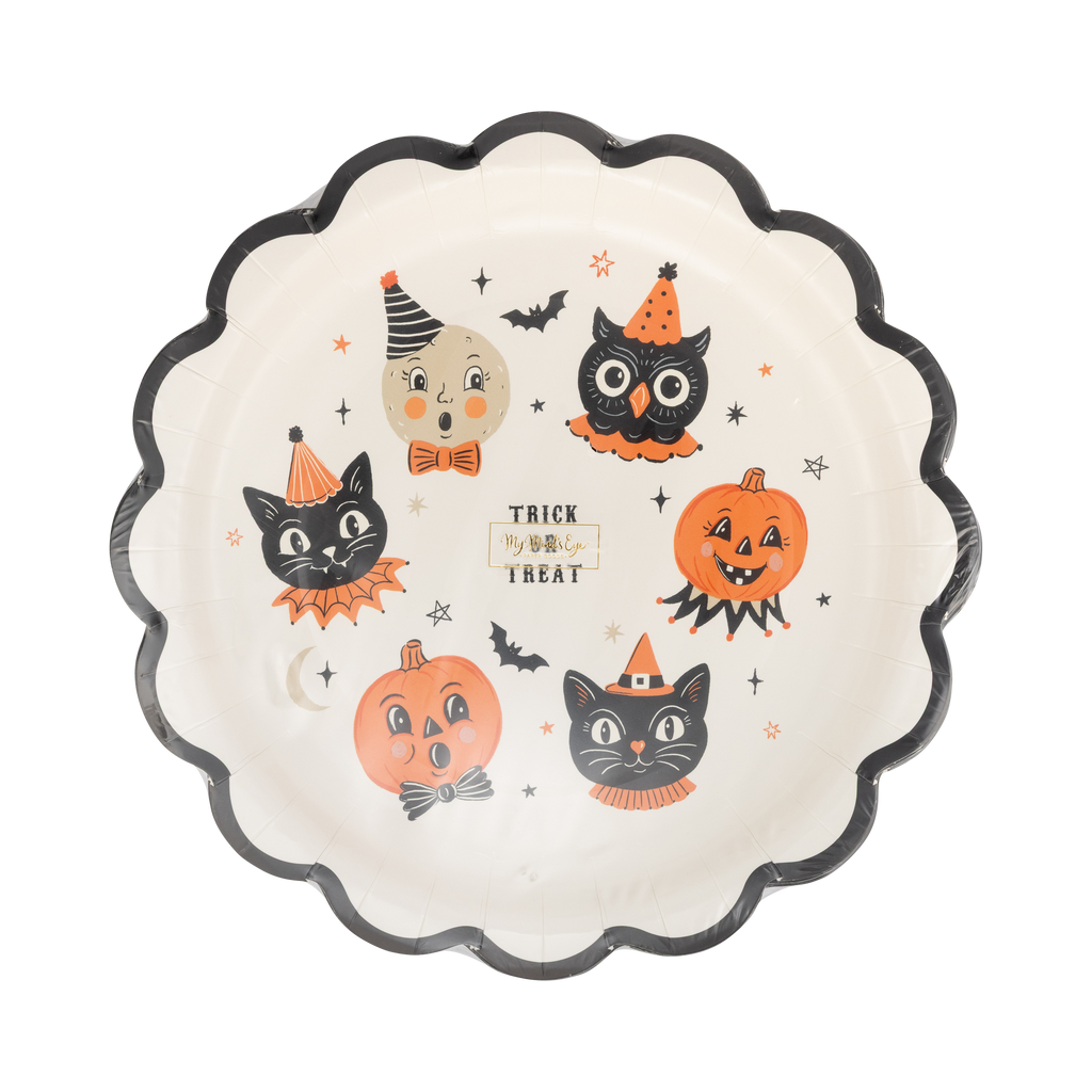 Vintage Halloween Characters Plate