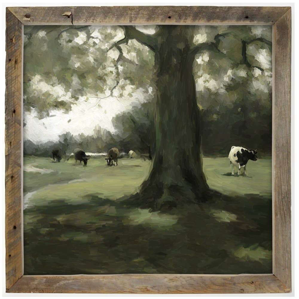 Tree with Holstein Cows