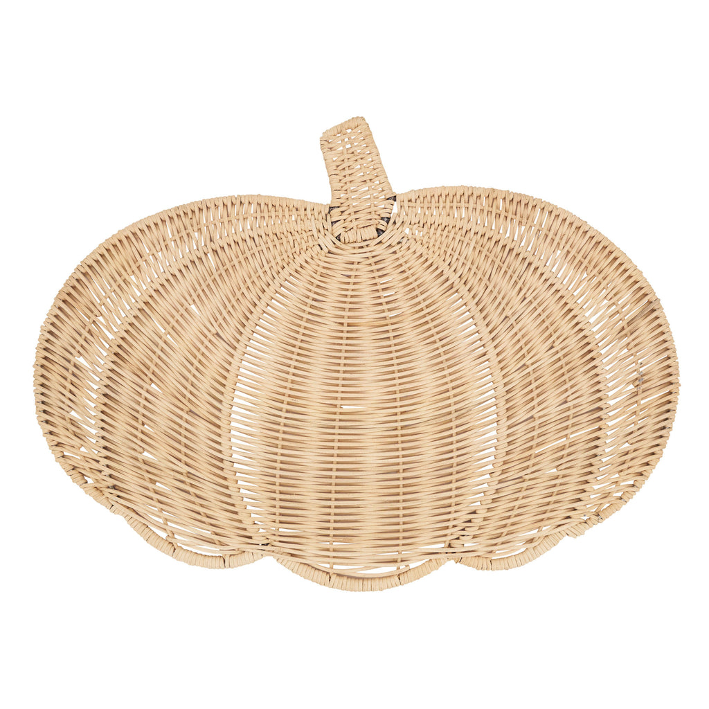 Fall Harvest Rattan Pumpkin Placemat
