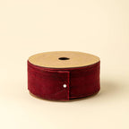 2" Velvet Ribbon on Spool Crimson Red
