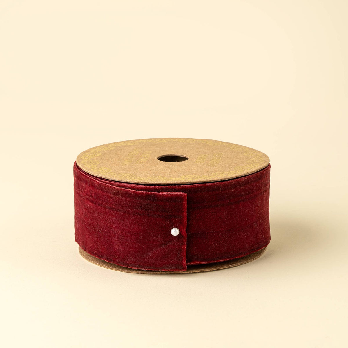 2" Velvet Ribbon on Spool Crimson Red