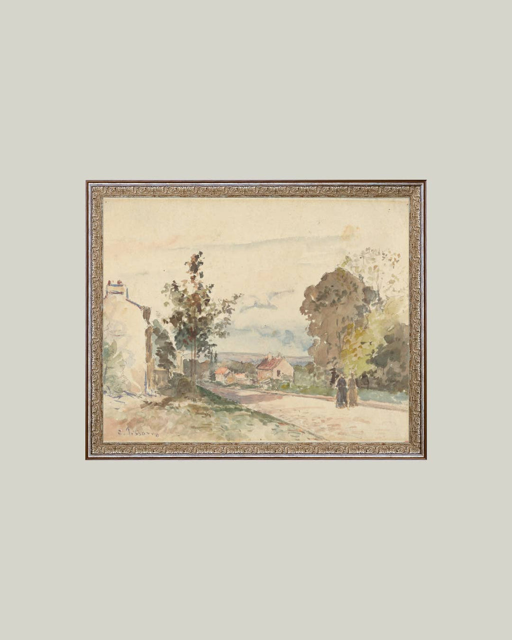 The Road From Versailles Framed Antique Art