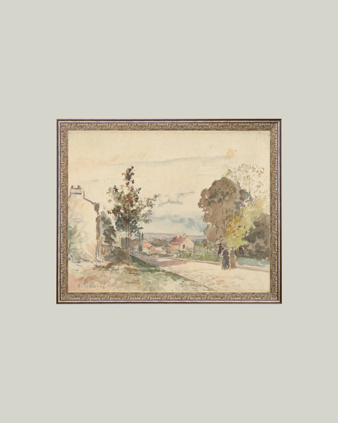 The Road From Versailles Framed Antique Art