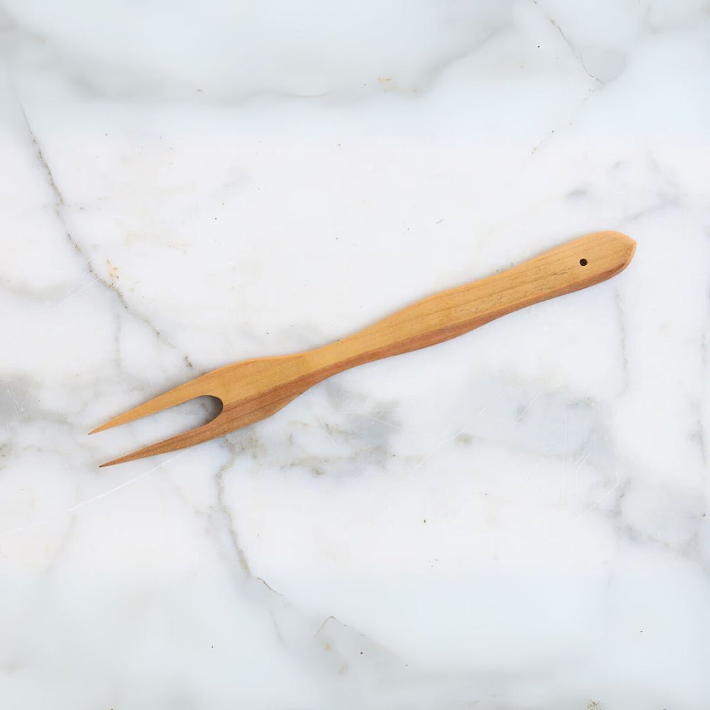 2 Prong Fork – German Cherrywood Cooking & Serving Utensil