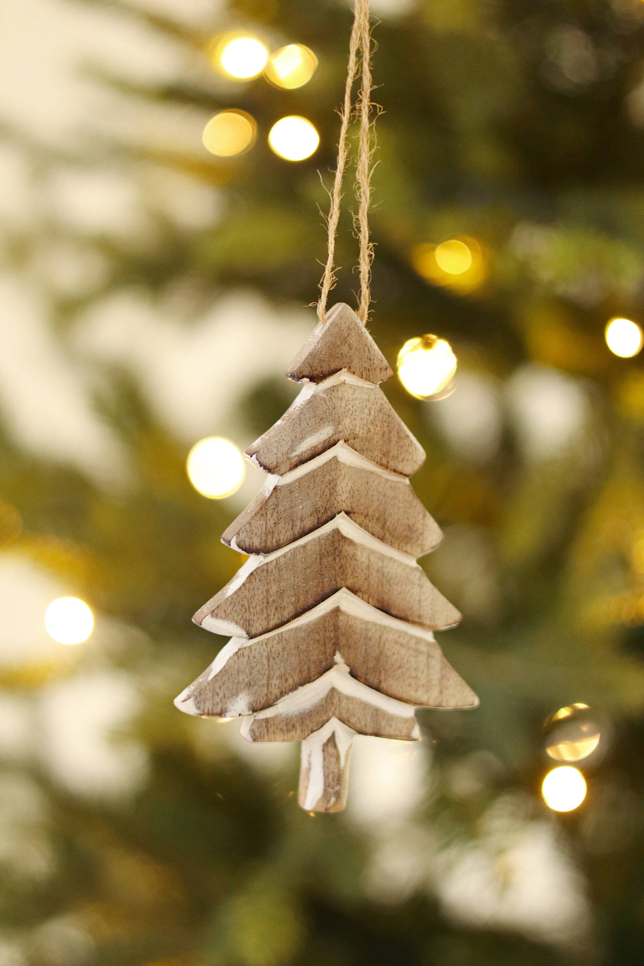 Rustic Pine Holiday Ornaments S/2