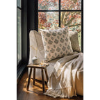 Salvia Block Print Pillow 20 x 20 inch