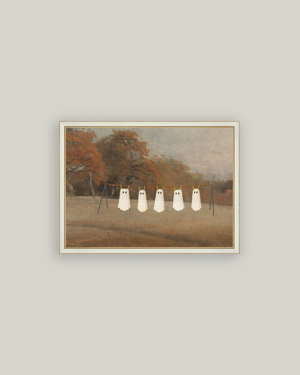 Haunted Laundry Framed Antique Art